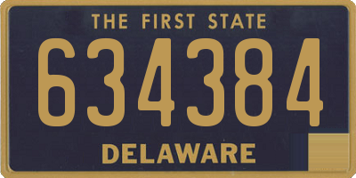 DE license plate 634384