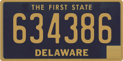 DE license plate 634386