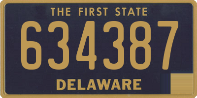 DE license plate 634387