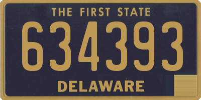 DE license plate 634393