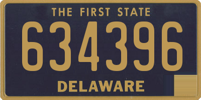 DE license plate 634396