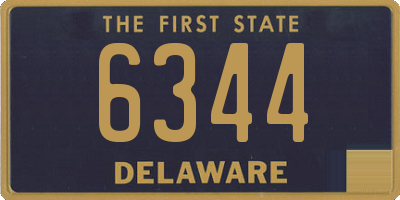 DE license plate 6344