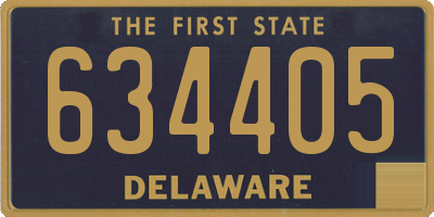 DE license plate 634405
