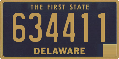 DE license plate 634411