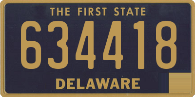 DE license plate 634418