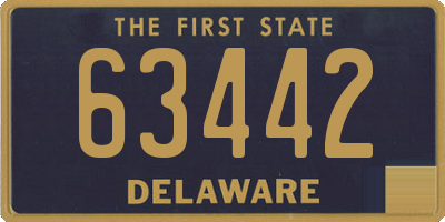 DE license plate 63442