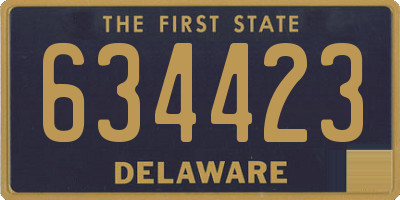 DE license plate 634423
