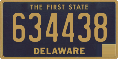 DE license plate 634438