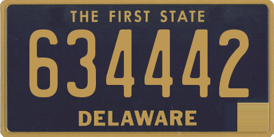 DE license plate 634442