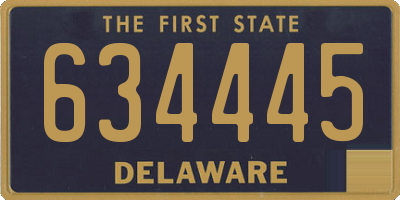 DE license plate 634445
