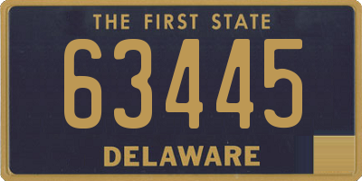 DE license plate 63445
