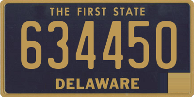 DE license plate 634450