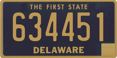 DE license plate 634451