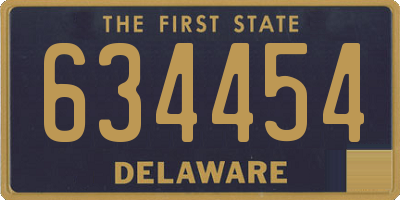 DE license plate 634454