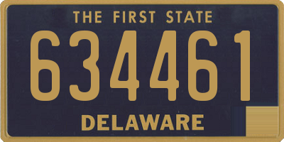 DE license plate 634461