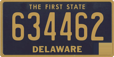 DE license plate 634462