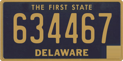 DE license plate 634467