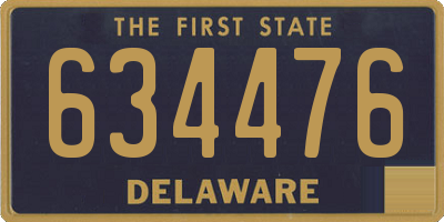 DE license plate 634476