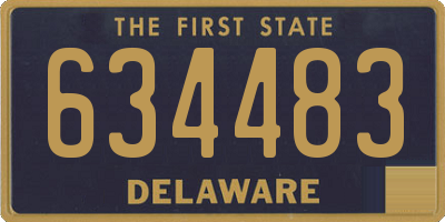 DE license plate 634483