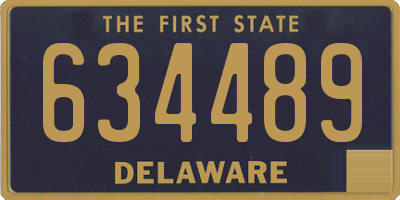 DE license plate 634489