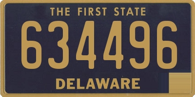 DE license plate 634496