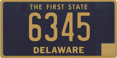 DE license plate 6345