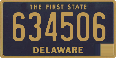 DE license plate 634506