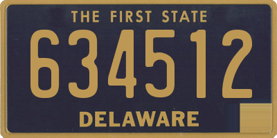 DE license plate 634512