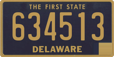 DE license plate 634513