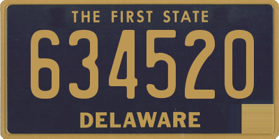 DE license plate 634520