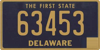 DE license plate 63453