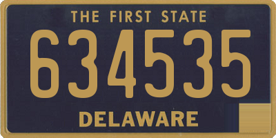 DE license plate 634535