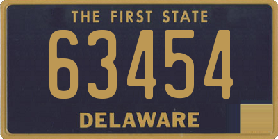 DE license plate 63454