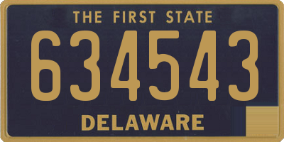 DE license plate 634543