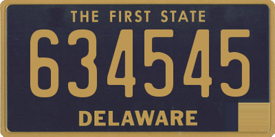 DE license plate 634545