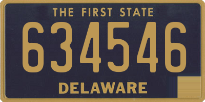 DE license plate 634546
