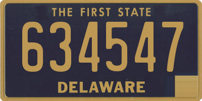 DE license plate 634547