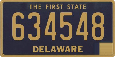 DE license plate 634548