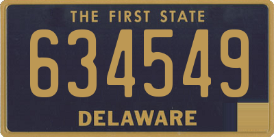 DE license plate 634549