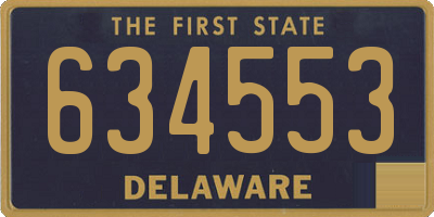 DE license plate 634553