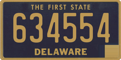 DE license plate 634554