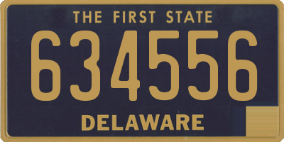 DE license plate 634556