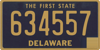 DE license plate 634557