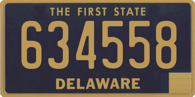 DE license plate 634558