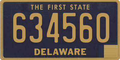 DE license plate 634560