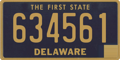 DE license plate 634561