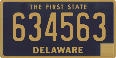 DE license plate 634563