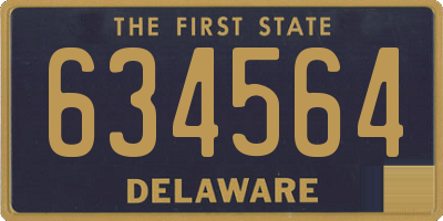DE license plate 634564