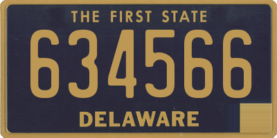 DE license plate 634566