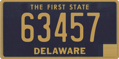 DE license plate 63457